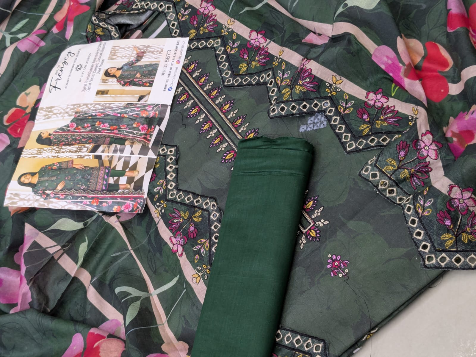 Frenzey Embroidered 3 Piece